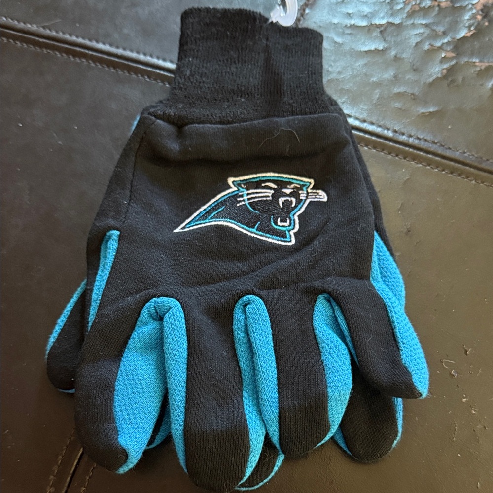 Carolina Panthers Black and Blue Gloves